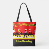 Line Dancing Western Group Red Black Tasche (Rückseite)