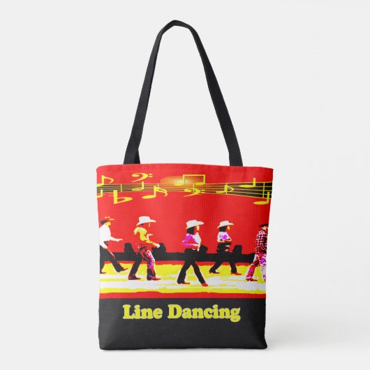 Line Dancing Western Group Red Black Tasche (Rückseite)