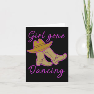 Line Dancing Women Cowgirl Yeehaw Line Tanz Karte