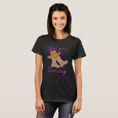 Line Dancing Women Cowgirl Yeehaw Line Tanz T-Shirt (Vorne ganz)