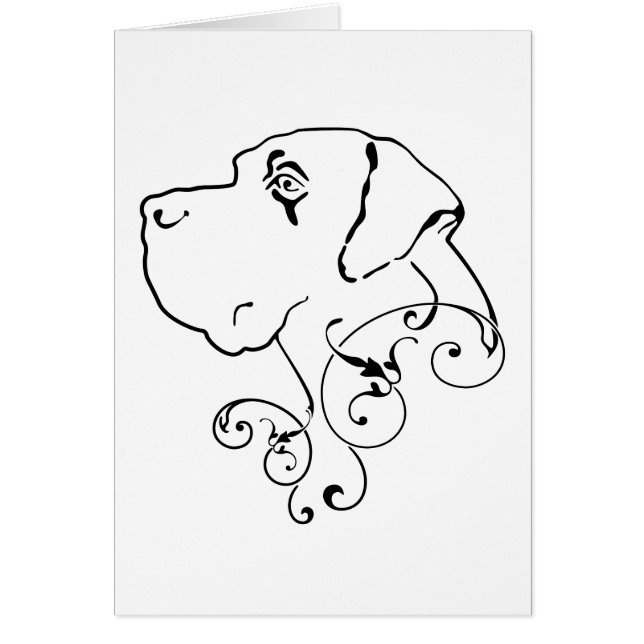 Line Drawing Great Dane Head (Vorne)