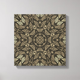 Line Drawing Sepia Tan Abstract Calm Home Wall Art Leinwanddruck