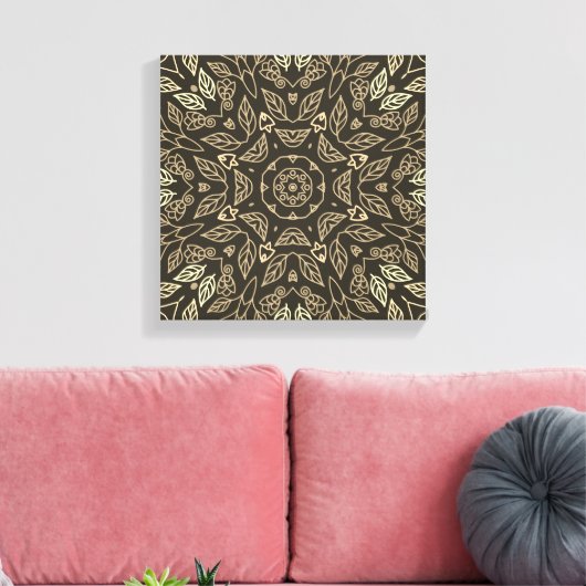 Line Drawing Sepia Tan Abstract Calm Home Wall Art Leinwanddruck (Insitu (Wohnzimmer))