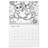 Line Drawings of Cats and Dogs Kalender (Feb 2026)