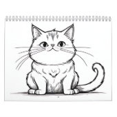 Line Drawings of Cats and Dogs Kalender (Titelbild)