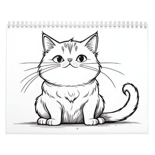 Line Drawings of Cats and Dogs Kalender (Titelbild)