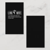 Line Ehefrau Lineman Husband Verheiratet Electrica Visitenkarte (Vorne/Hinten)