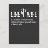 Line Ehefrau Lineman Husband Verheiratet Electrici Postkarte (Vorderseite)