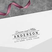 Line Elegant Couple Name Return Address Permastempel
