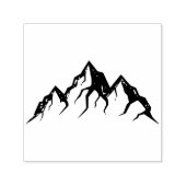 Line Gezeichnet Berge Rustikale Hochzeitssaison Permastempel (Design)