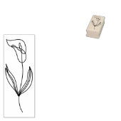 Line Illustration Art Blume Calla Lily Gummistempel (Stempel)
