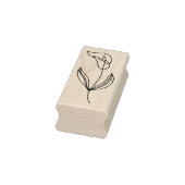 Line Illustration Art Blume Calla Lily Gummistempel (Stempel)