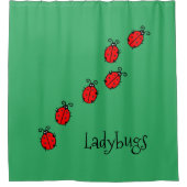 Line of Ladybugs Shower Curtain Duschvorhang (Vorderseite)