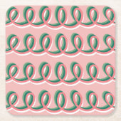 Line of Loops Coaster Rechteckiger Pappuntersetzer (Vorderseite)