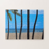 Line of Palms - Strand - Ocean Puzzle (Horizontal)