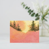 "Line of Pine #2" Landstraßen Postkarte (Stehend Vorderseite)