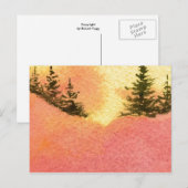 "Line of Pine #2" Landstraßen Postkarte (Vorne/Hinten)