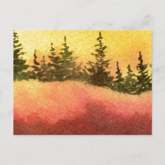 "Line of Pine #3" Landstraßen Postkarte (Vorderseite)