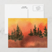 "Line of Pine" Landstrassen Postkarte (Vorne/Hinten)