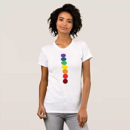 line of rainbow circle chakra T-Shirt (Vorne ganz)