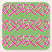 Line of Squares Coaster Rechteckiger Pappuntersetzer (Vorderseite)