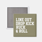 Line Out Drop Kick Ruck und Roll Magnet (Vorderseite/Rückseite)