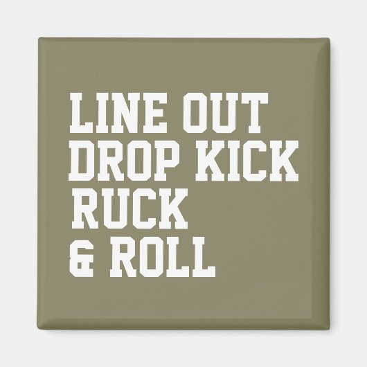 Line Out Drop Kick Ruck und Roll Magnet (Vorne)