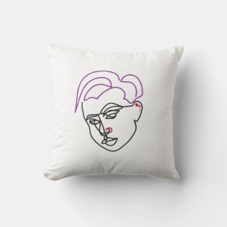Line Sketch Throw Pillow Kissen