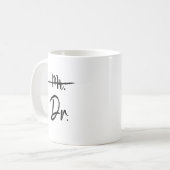 Line Strikethrough Dr. Abschluss Gift Kaffeetasse (Vorderseite Links)