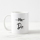 Line Strikethrough Dr. Abschluss Gift Kaffeetasse (Links)