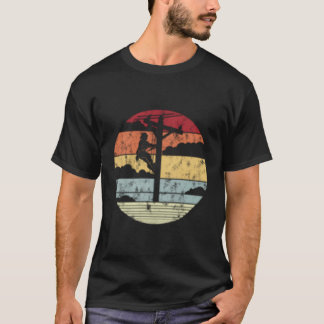 Line Style Line Worker Utility Pole Electric T-Shirt