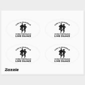 Line Tance Design Ovaler Aufkleber (Blatt)