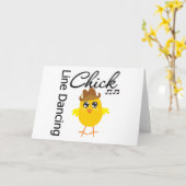 Line Tancing Chick Karte (Gelbe Blume)