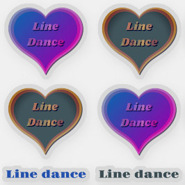 Line Tanz Liebe Herzen Custom-Cut Vinyl Sticker