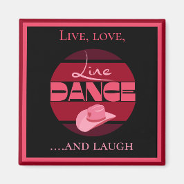Line Tanz tanzen rosa Dekoration Tänzer Geschenk Magnet
