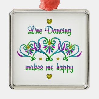 Line Tanzen macht mich glücklich Ornament Aus Metall