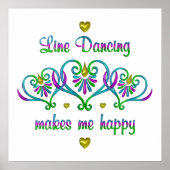 Line Tanzen macht mich glücklich Poster (Vorne)