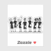 Line - Ultimate Frisbee Aufkleber (Blatt)