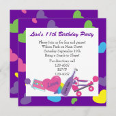 Line-Up der 80er Jahre Einladung (Vorne/Hinten)