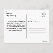 LINE ZEICHN der 40er Jahre Frau Danke Postkarte (Rückseite)