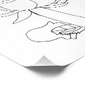 Line Zeichnend Blume Print Fotodruck (Ecke)