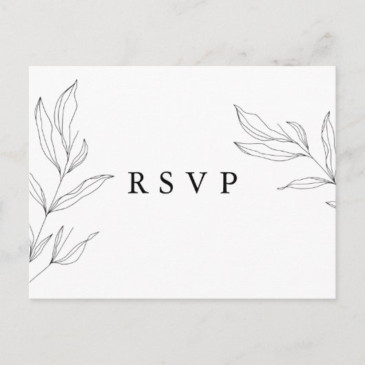 Line Zeichnend Foliage Leaf UAWG Postkarte (Vorderseite)