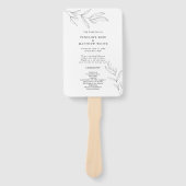 Line Zeichnend Foliage Zeremonie Programm Hand Fan Fächer (Vorderseite)