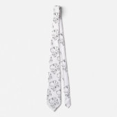 Line Zeichnend Great Dane Head Neck Tie Krawatte (Vorderseite)