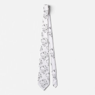 Line Zeichnend Great Dane Head Neck Tie Krawatte