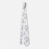 Line Zeichnend Great Dane Head Neck Tie Krawatte (Rückseite)