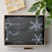 Line Zeichnend Ornamente und Schneeflocken Weihnac Seidenpapier (Geschenk)