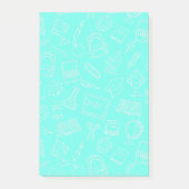 Line Zeichnend Schulmaterial Muster Post-it Klebezettel (Vorderseite)