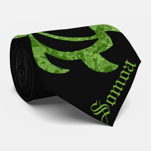 LineA Camouflage Somoa abstraktes Honu Krawatte (Gerollt)