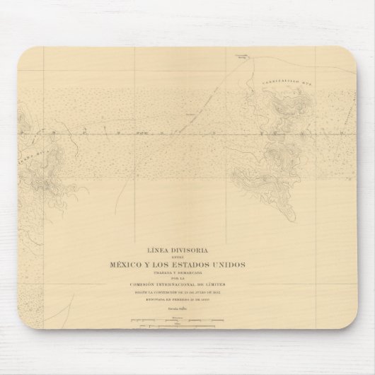 Linea Divisoria Entre Mexico 3 Mousepad (Vorne)